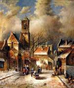 European city landscape, street landsacpe, construction, frontstore, building and architecture. 157 unknow artist